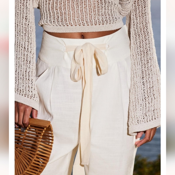 ❌️SOLD❌️CULT GAIA Judith High Rise Loose Fit Pants with Tie-Up SIZE S - Picture 5 of 9